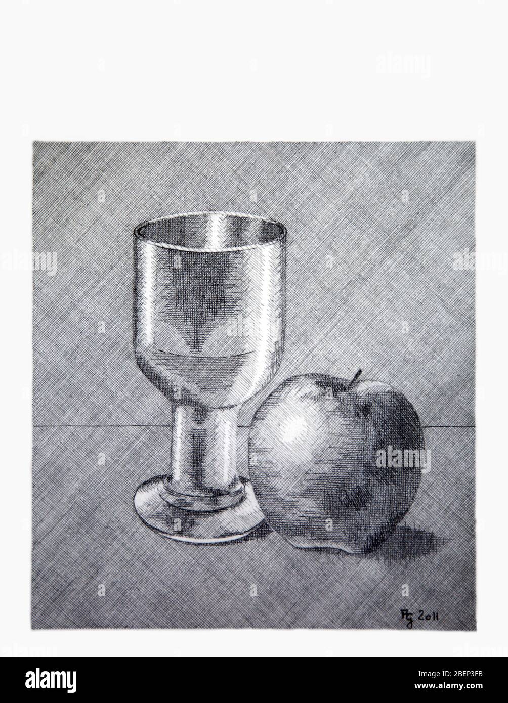 Pencil drawing glass with water | Mais um trabalho finalizad… | Flickr