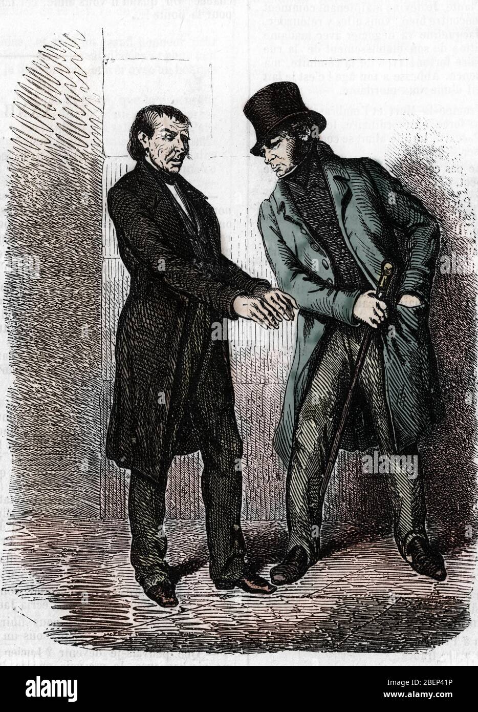 Portrait de Bibi-Lupin et Vautrin in "La derniere reincarnation de Vautrin"  in "Splendeurs et miseres des courtisanes" de Honore de Balzac (1799-1850  Stock Photo - Alamy