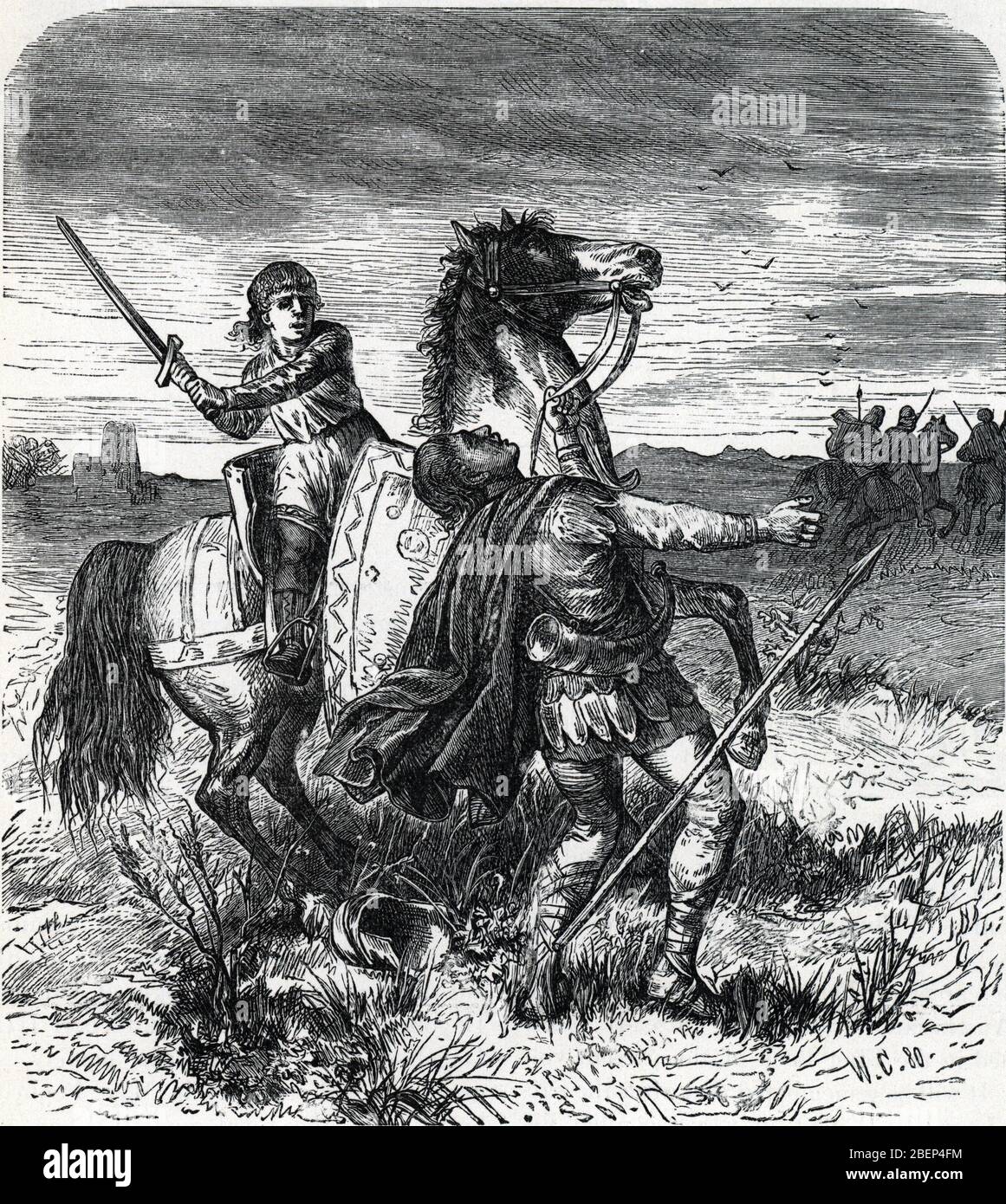 Assassinat de Grimoald (Grimaud) Ier (615-657) en 657 (Murder of ...