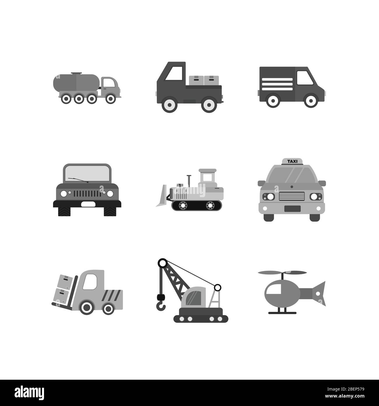 Icon Set Of Transport For Personal And Commercial Use... Stock Photo