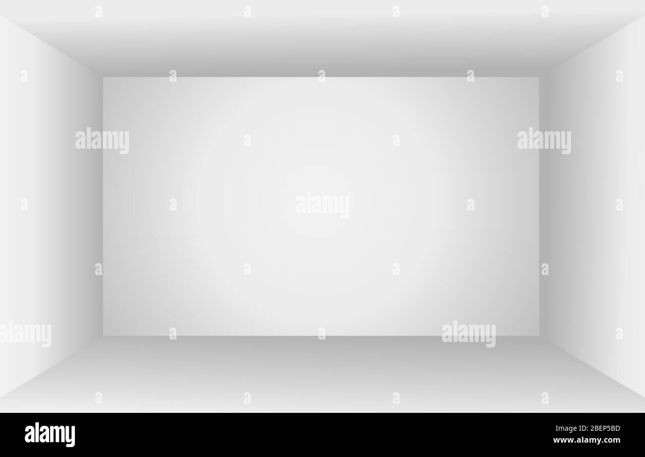 Empty white room. Empty blank room, wall and floor interior background