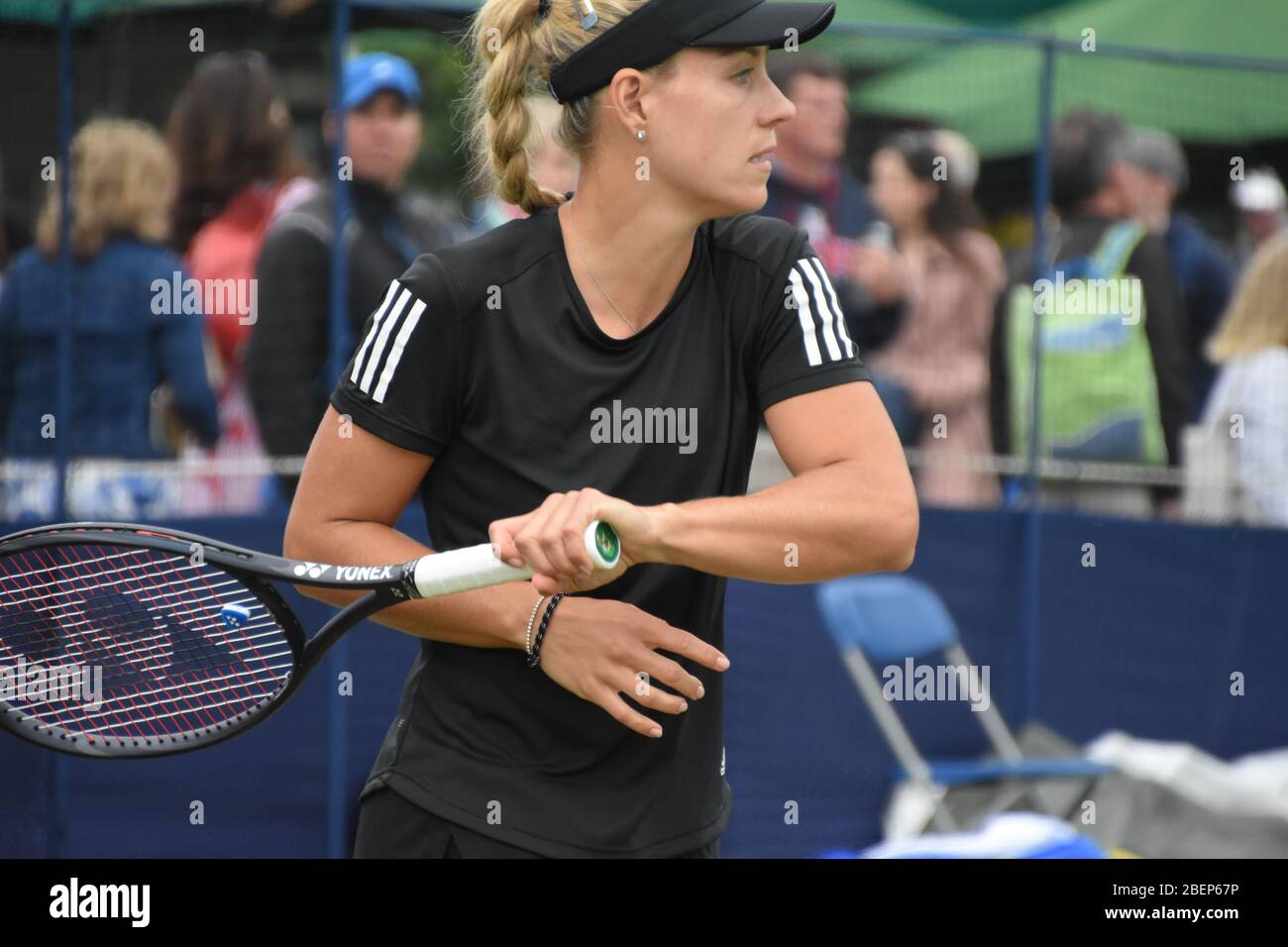 Angelique Kerber of Germany practicing at Eastbourne, Devonshire park ...