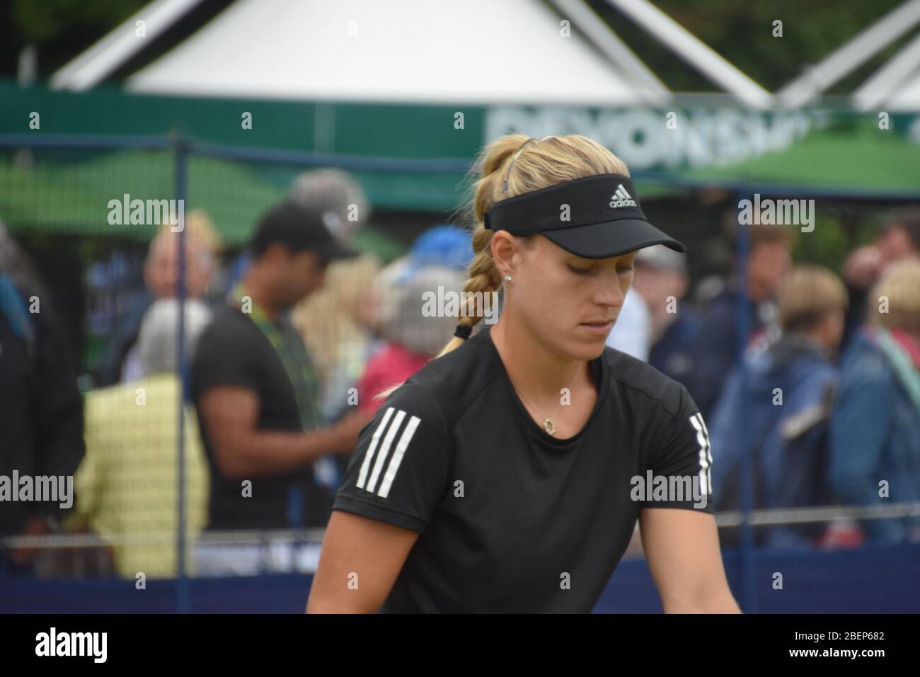 Angelique Kerber of Germany practicing at Eastbourne, Devonshire park