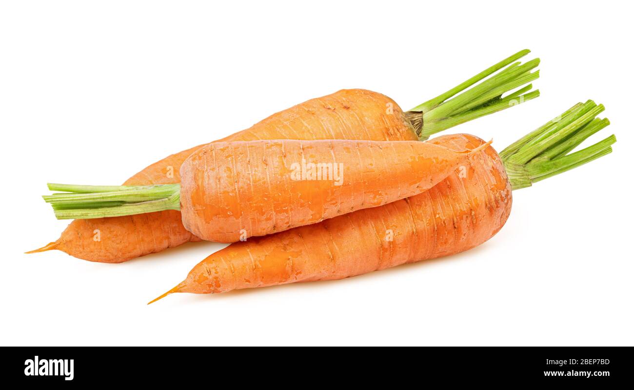 Carrots isolated on white background Stock Photo
