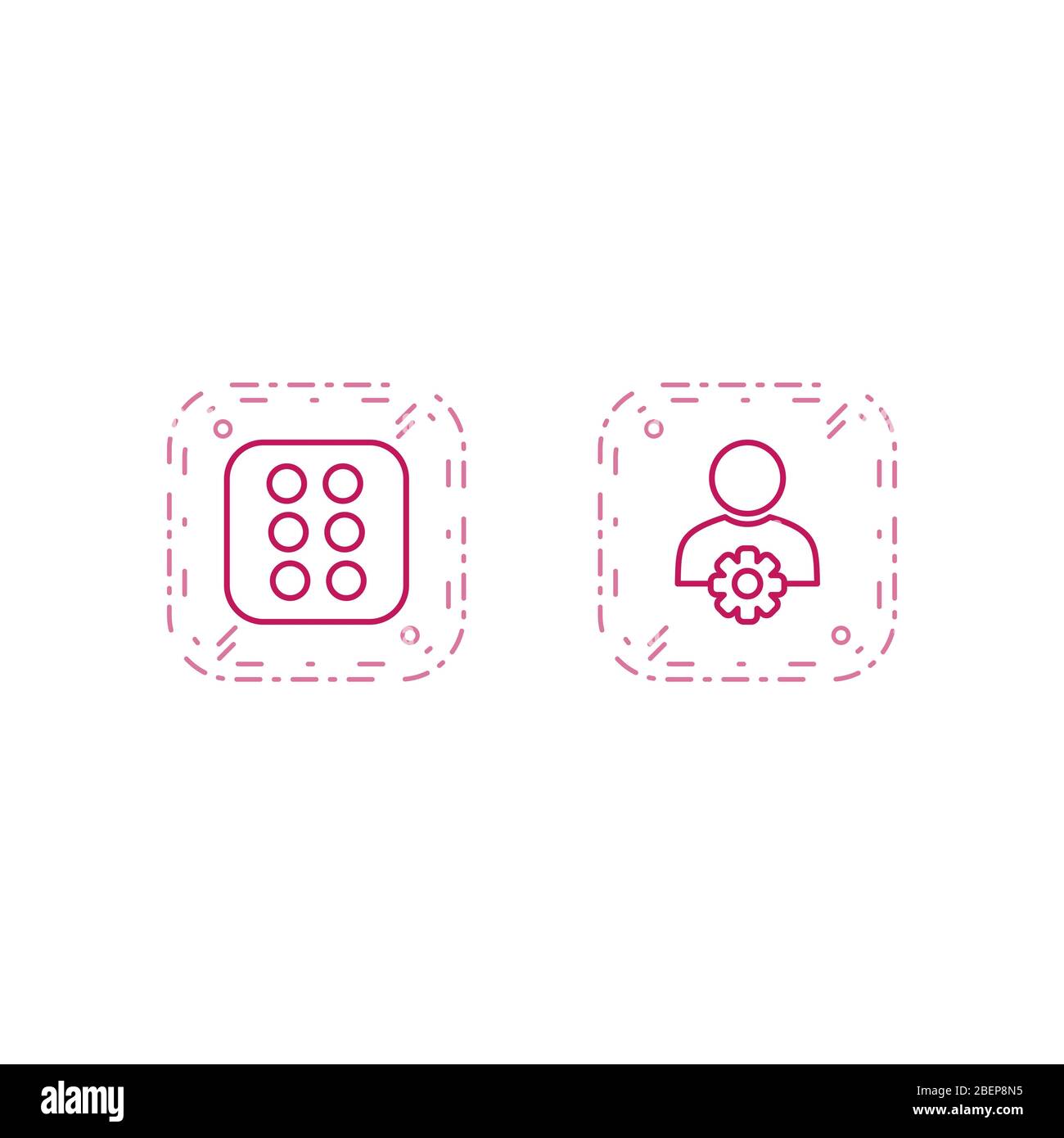 2 Icon Set Of universal For Personal And Commercial Use Stock Photo - Alamy