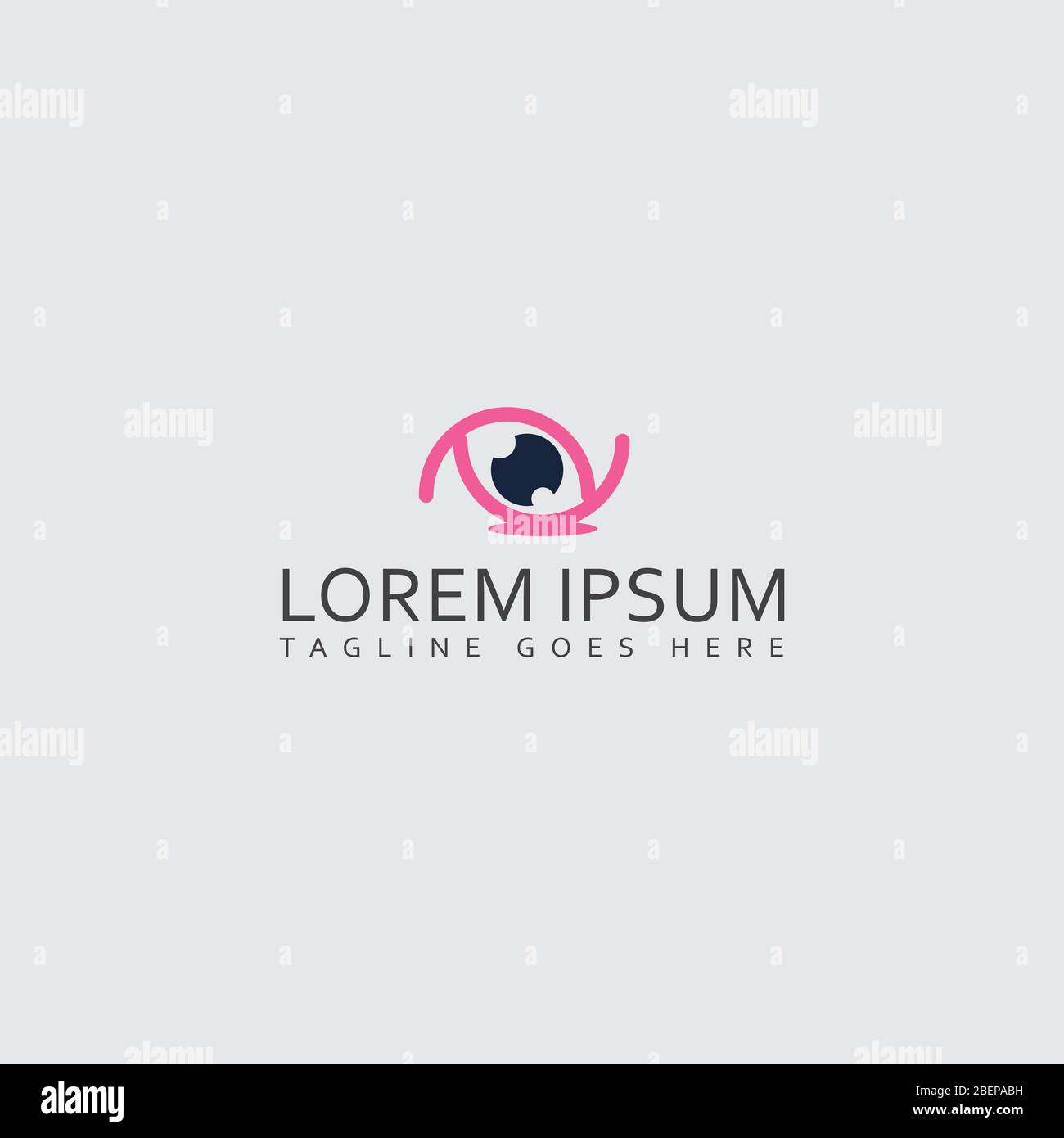 cute pink eyes for logo design brand identity company vector Stock