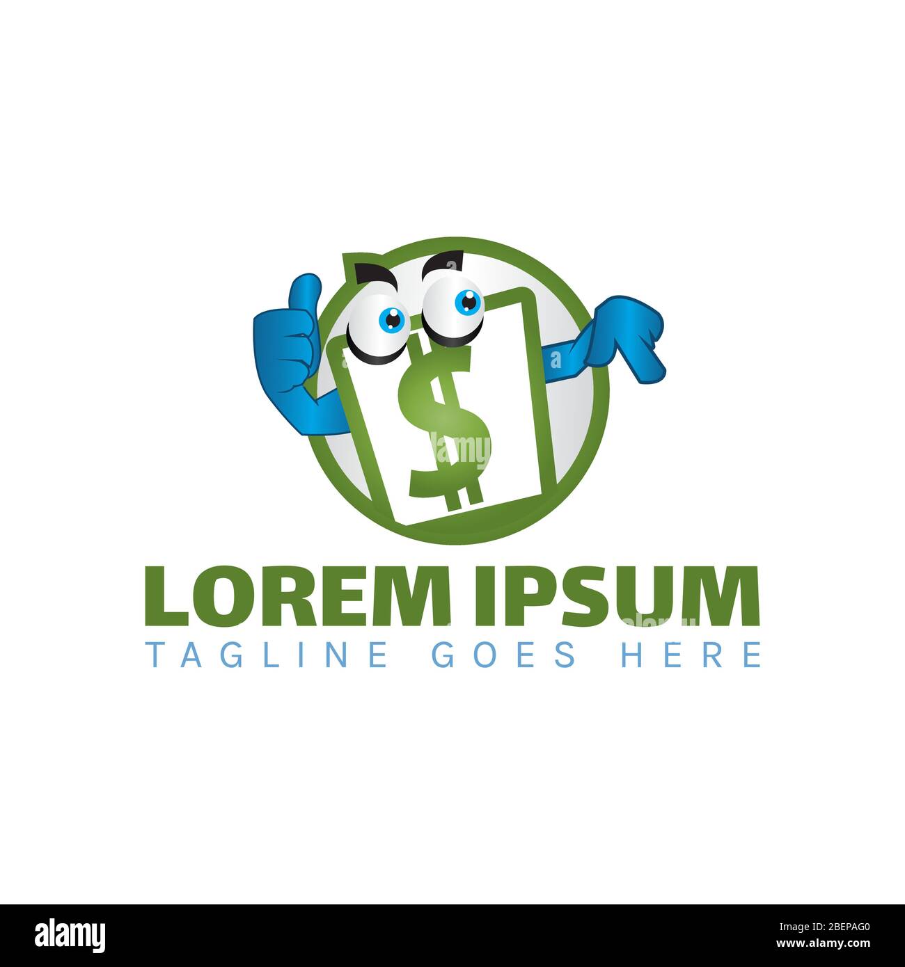 happy businessman with tie icon symbol a logo for jobseekers company Stock Vector