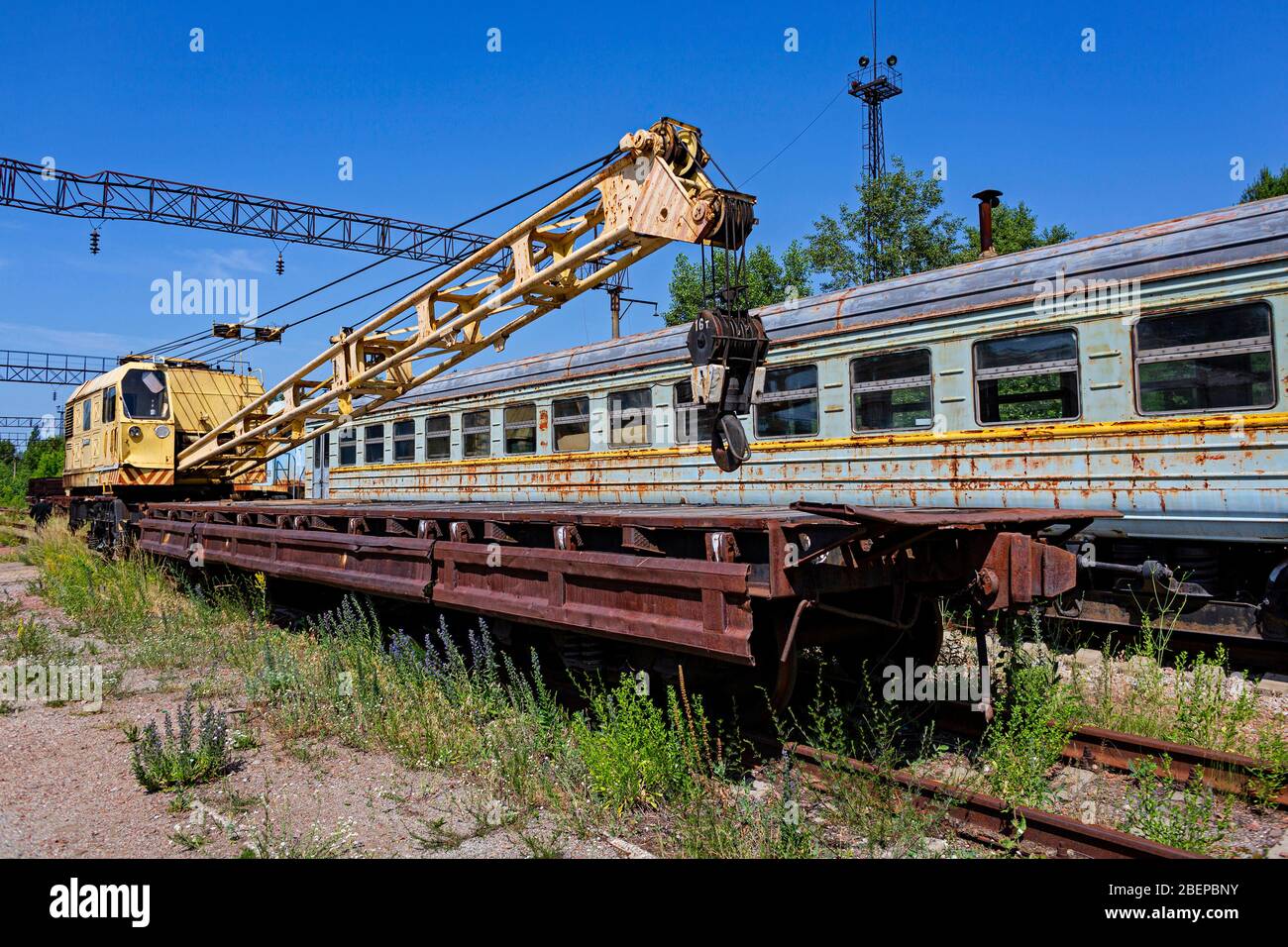 The June 17, 2019, photo of the Yaniv railway station in abandoned