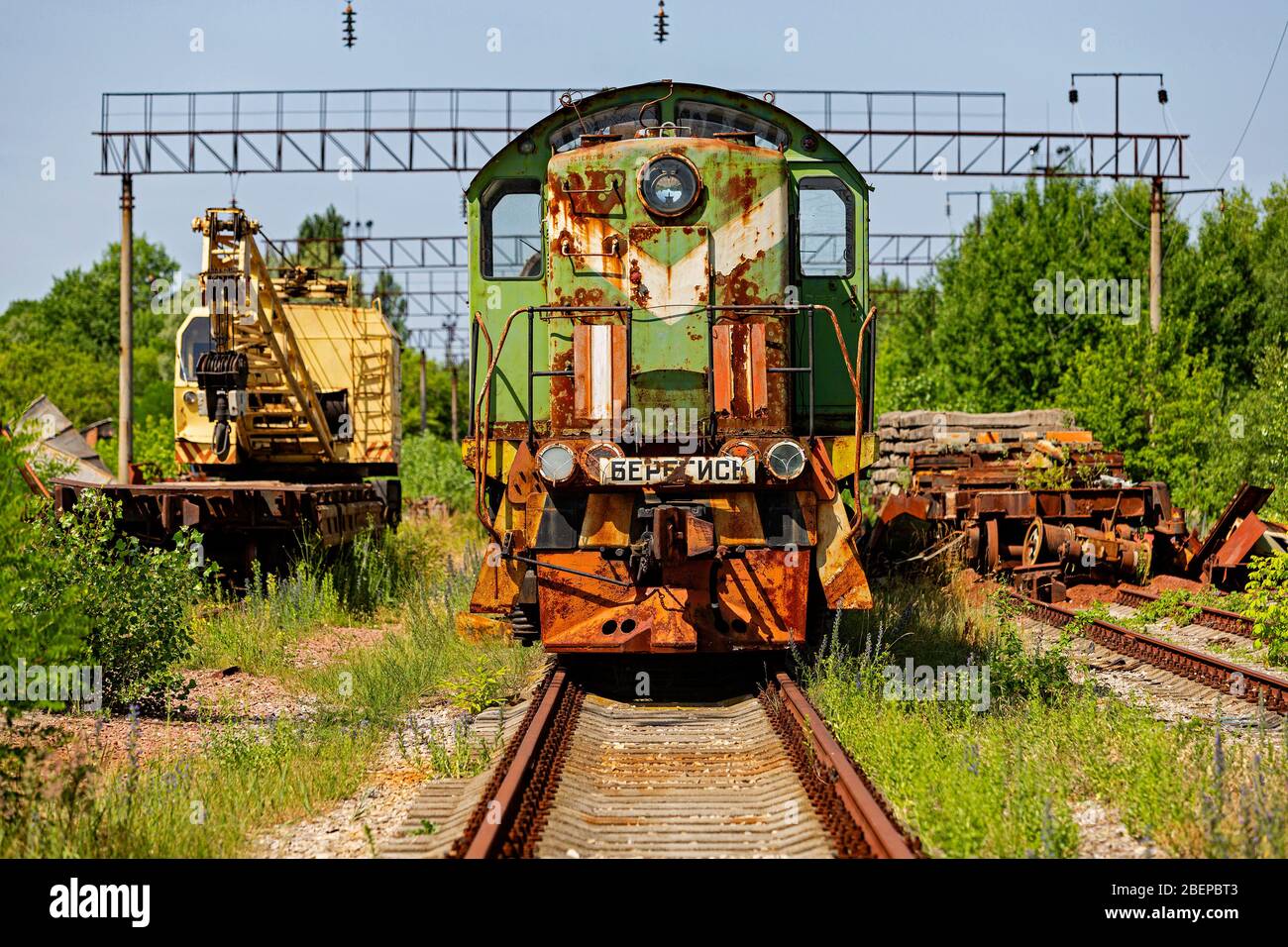 The June 17, 2019, photo of the Yaniv railway station in abandoned