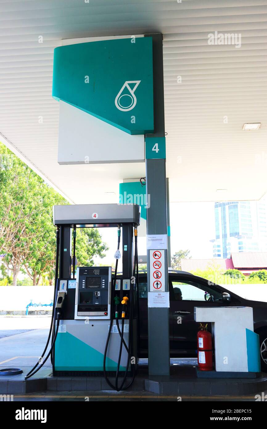 Petronas petrol station -  Malaysia's fully integrated oil and gas company Stock Photo
