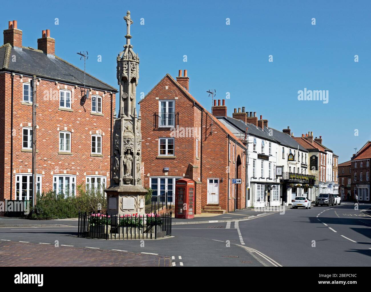 The war memorial on Bridgegate, Howden, East Yorkshire, England UK