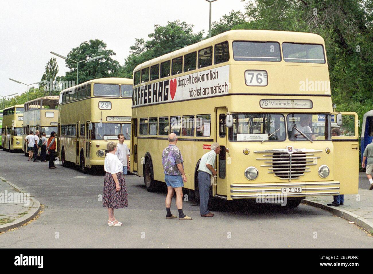 A vintage Berlin bus in 1999 Stock Photo