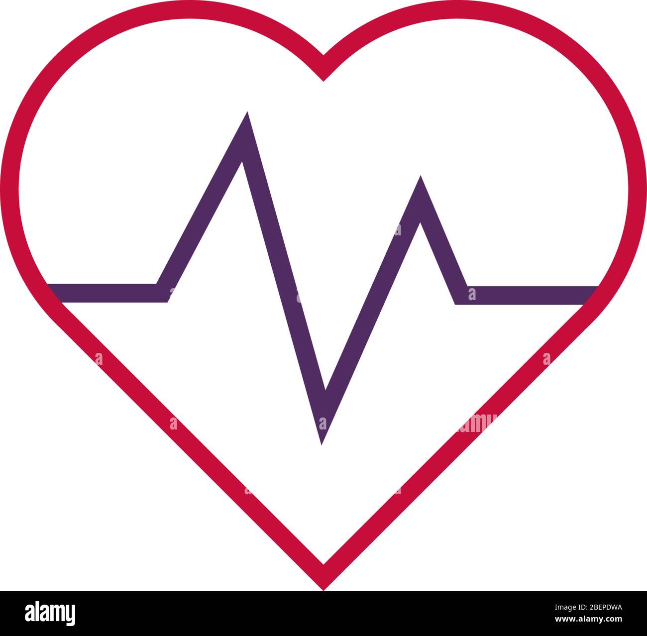 Heartbeat icon line style Stock Vector Images - Alamy