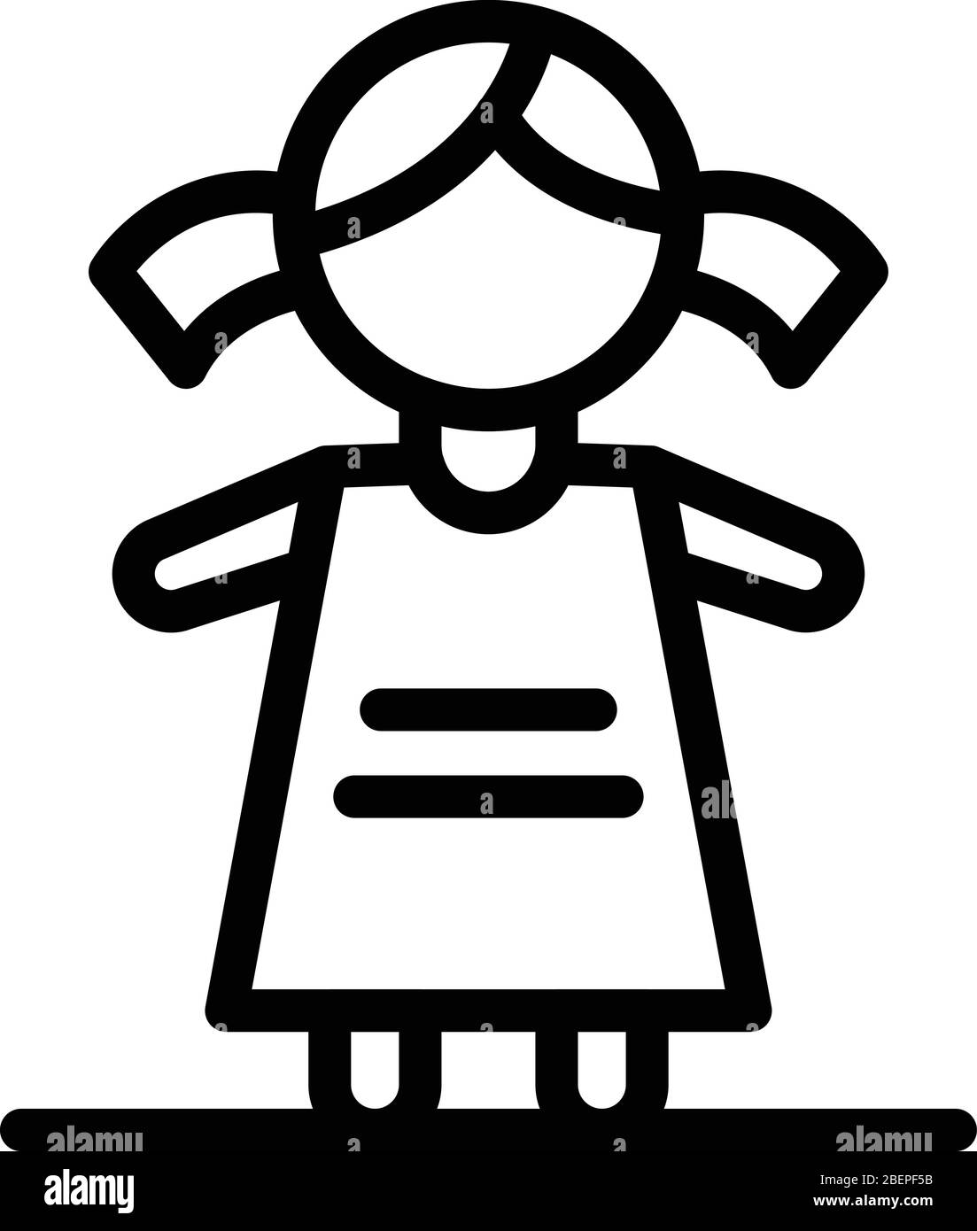 Textile doll icon, outline style Stock Vector Image & Art Alamy