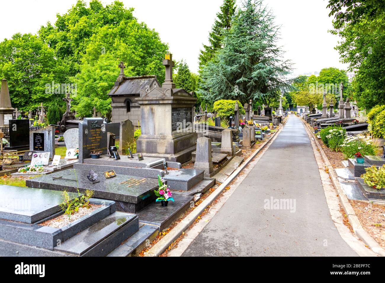 Cimetière de l'Est, Lille, France Stock Photo