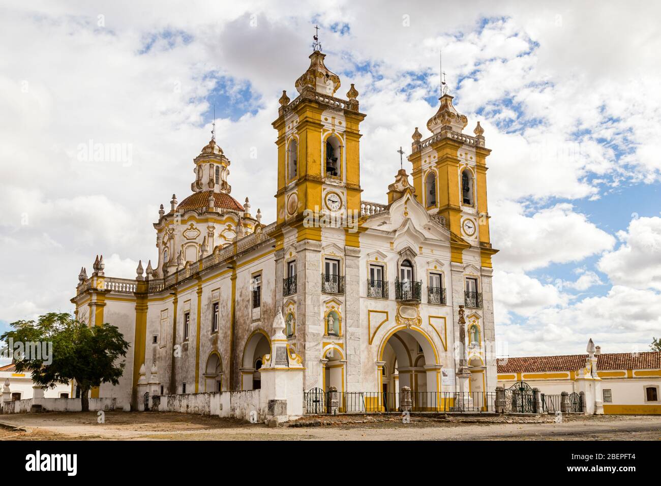 church of pilgrimage antuário de Nossa Senhora de Aires, Alentejo, Portugal Stock Photo