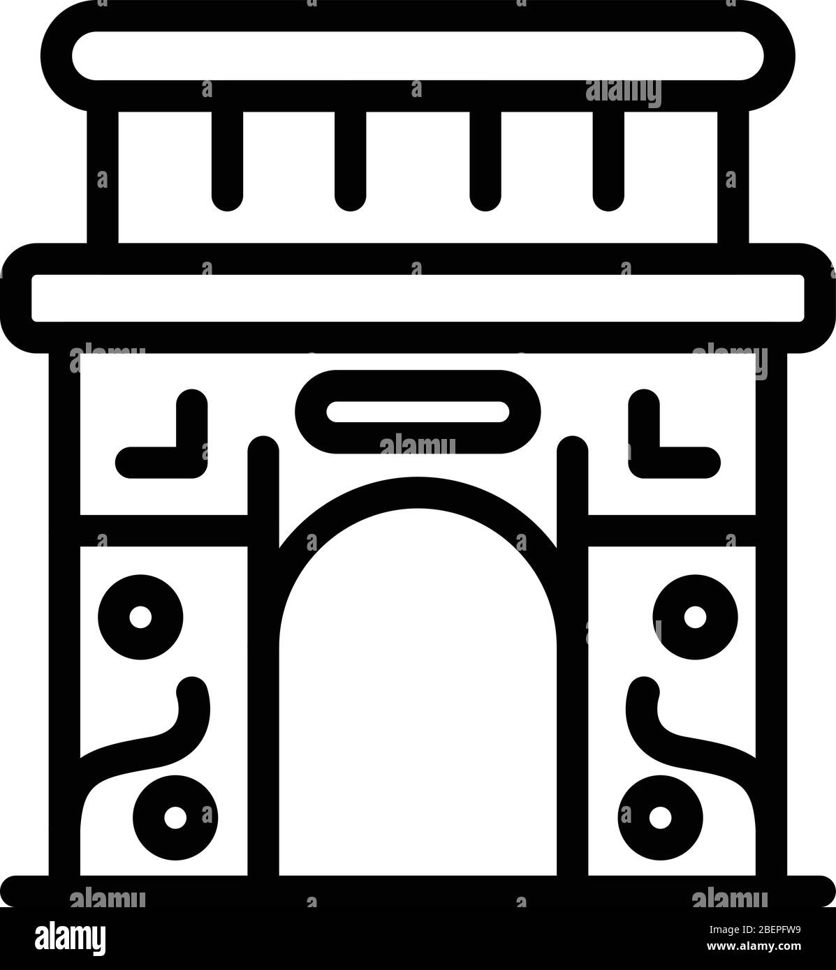 Paris triumphal arch icon, outline style Stock Vector Image & Art - Alamy