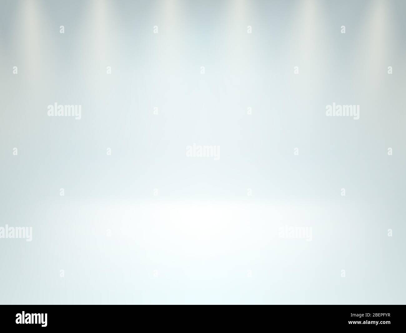 Empty room studio smooth scene background. Light interior with copyspace. Warm spotlight. EPS 10 Stock Vector