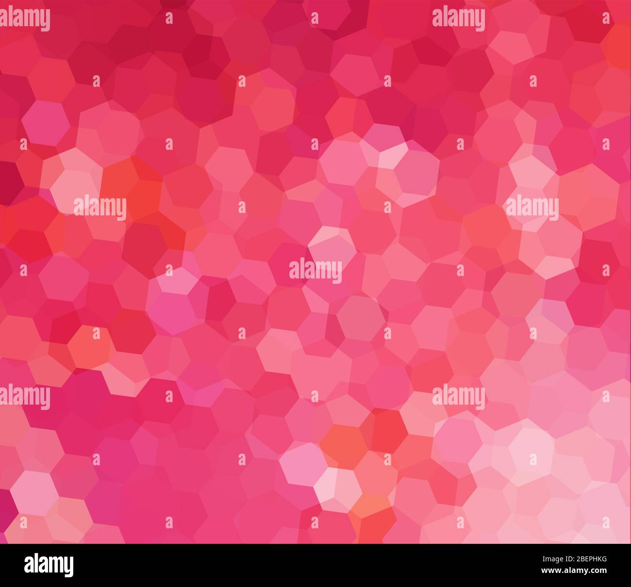 Pink Abstract Mosaic Background with Hexagon pattern, Vector illustration. Stock Vector