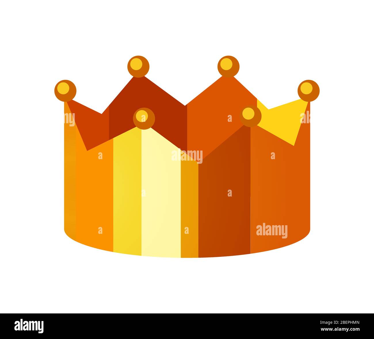 Gold Crown Logo Vector template on white background Stock Vector Image ...