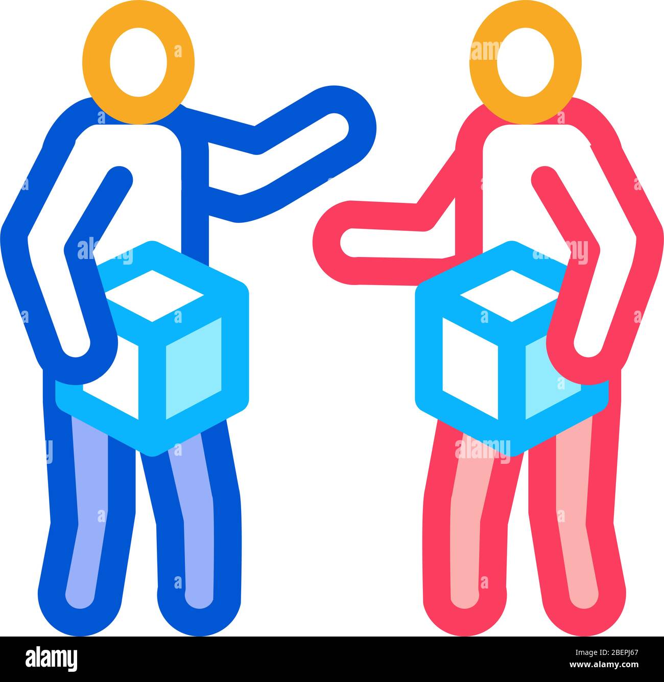 sellers icon vector outline illustration Stock Vector
