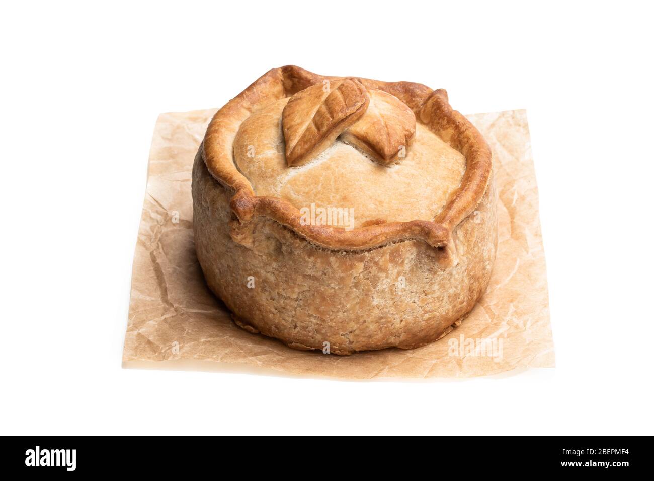 Seasoned cured pork and ham pie isolated on white Stock Photo Alamy