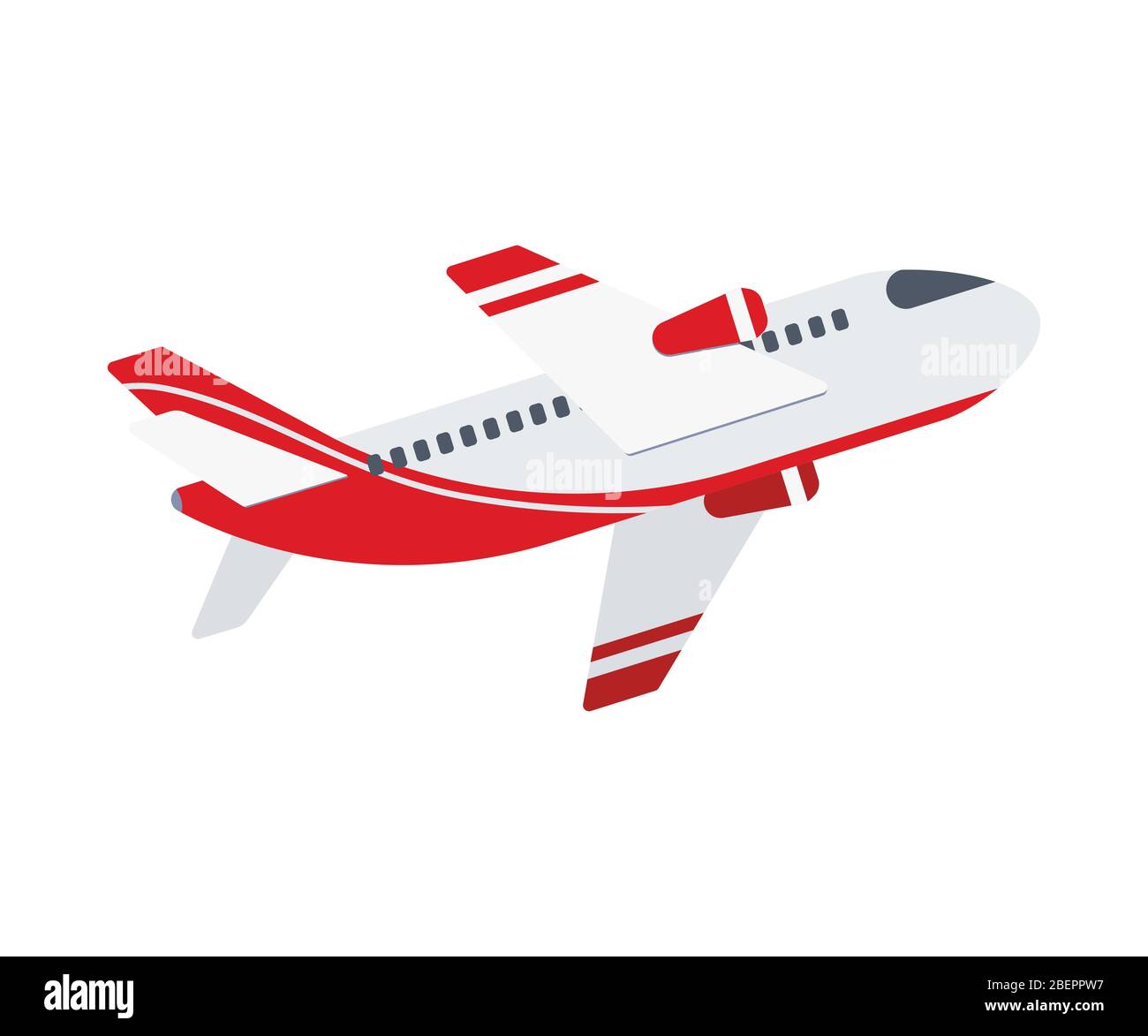 Airplane flat design icon isolated on white background Stock Vector Image &  Art - Alamy