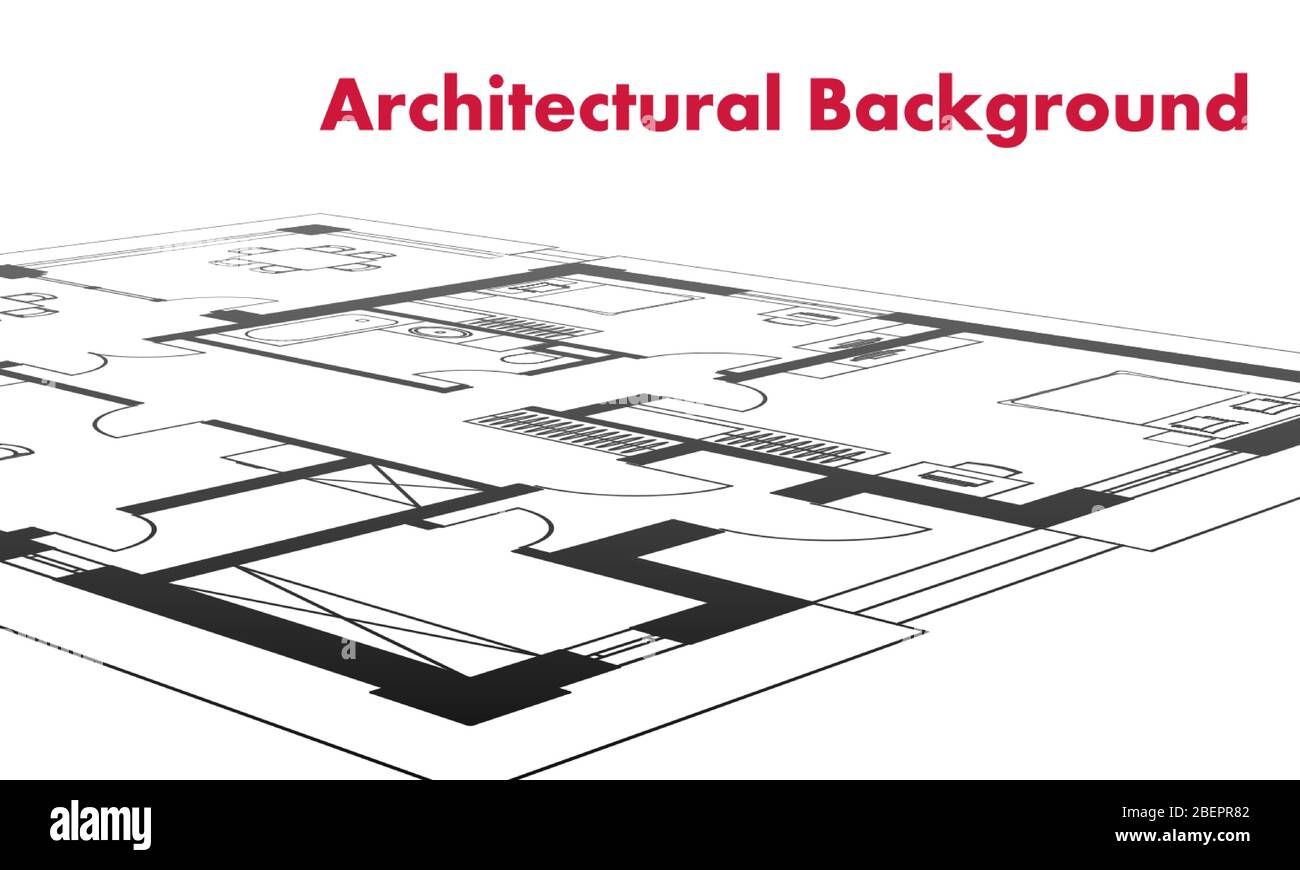 Architectural background. Architectural plan of a residential building ...