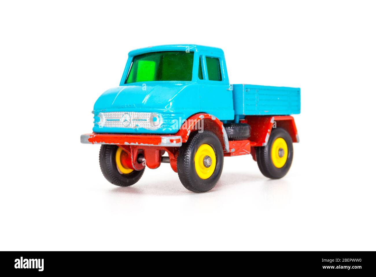 Lesney Products Matchbox model toy car 1-75 series no.49 Mercedes-Benz Unimog Stock Photo