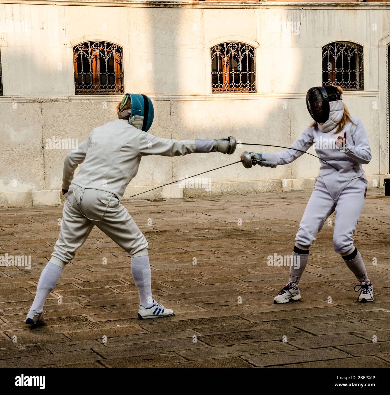 Fencing Practice High Resolution Stock Photography and Images Alamy