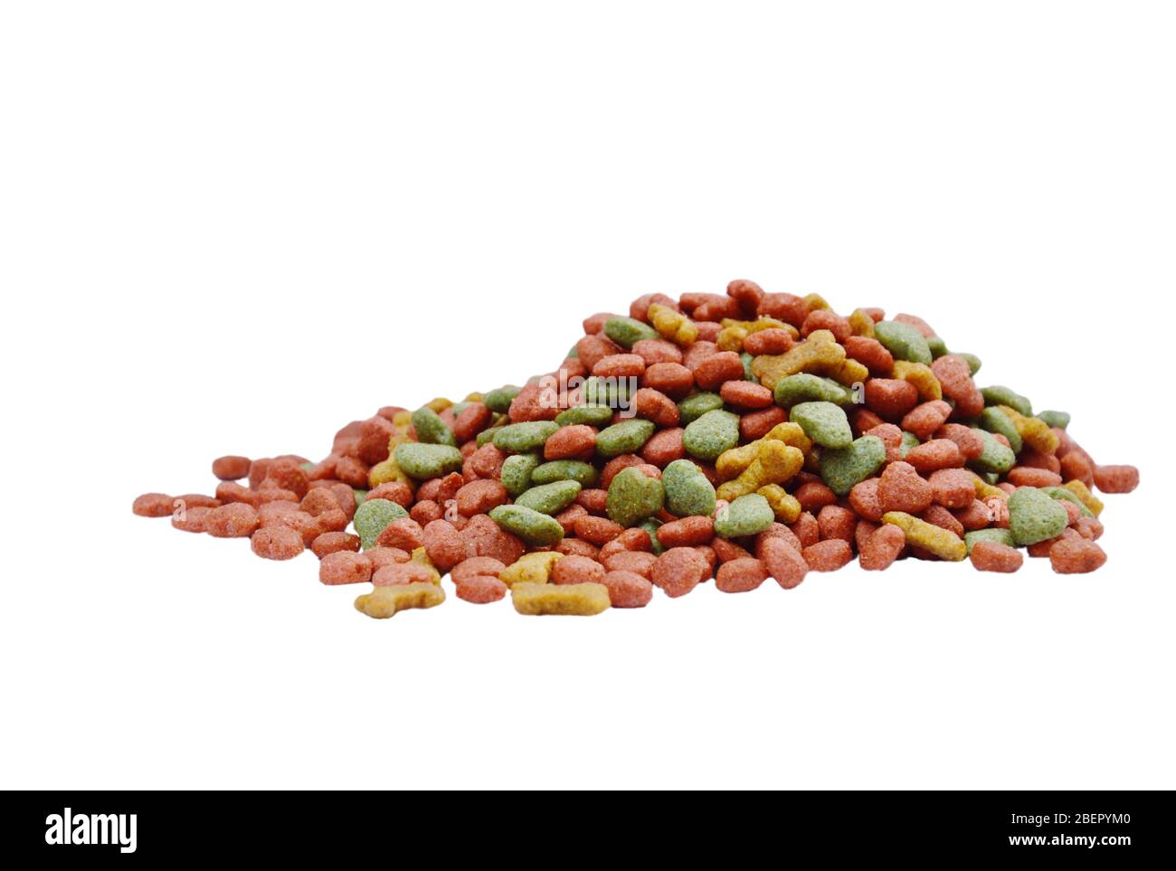 dry instant dog food bulk on white background Stock Photo Alamy