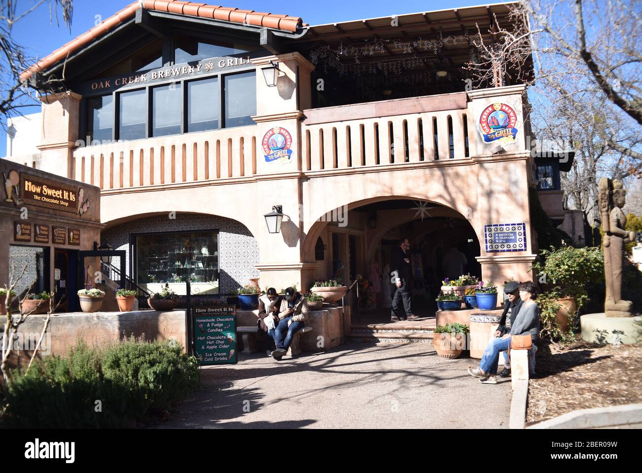 Sedona, AZ. U.S.A. Dec. 31, 2019.Tlaquepaque village. Holiday lights