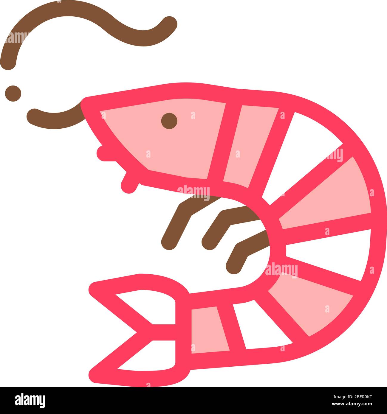 shrimp icon vector outline illustration Stock Vector Image & Art - Alamy