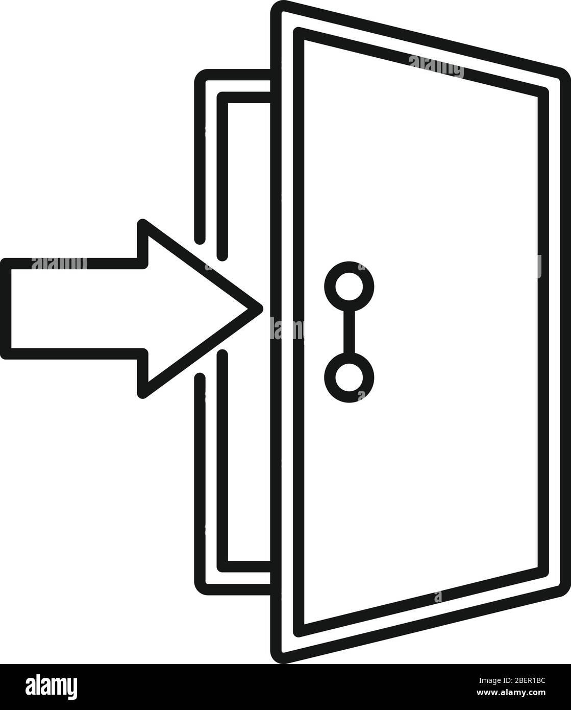 Enter door icon. Outline enter door vector icon for web design isolated on  white background Stock Vector Image & Art - Alamy