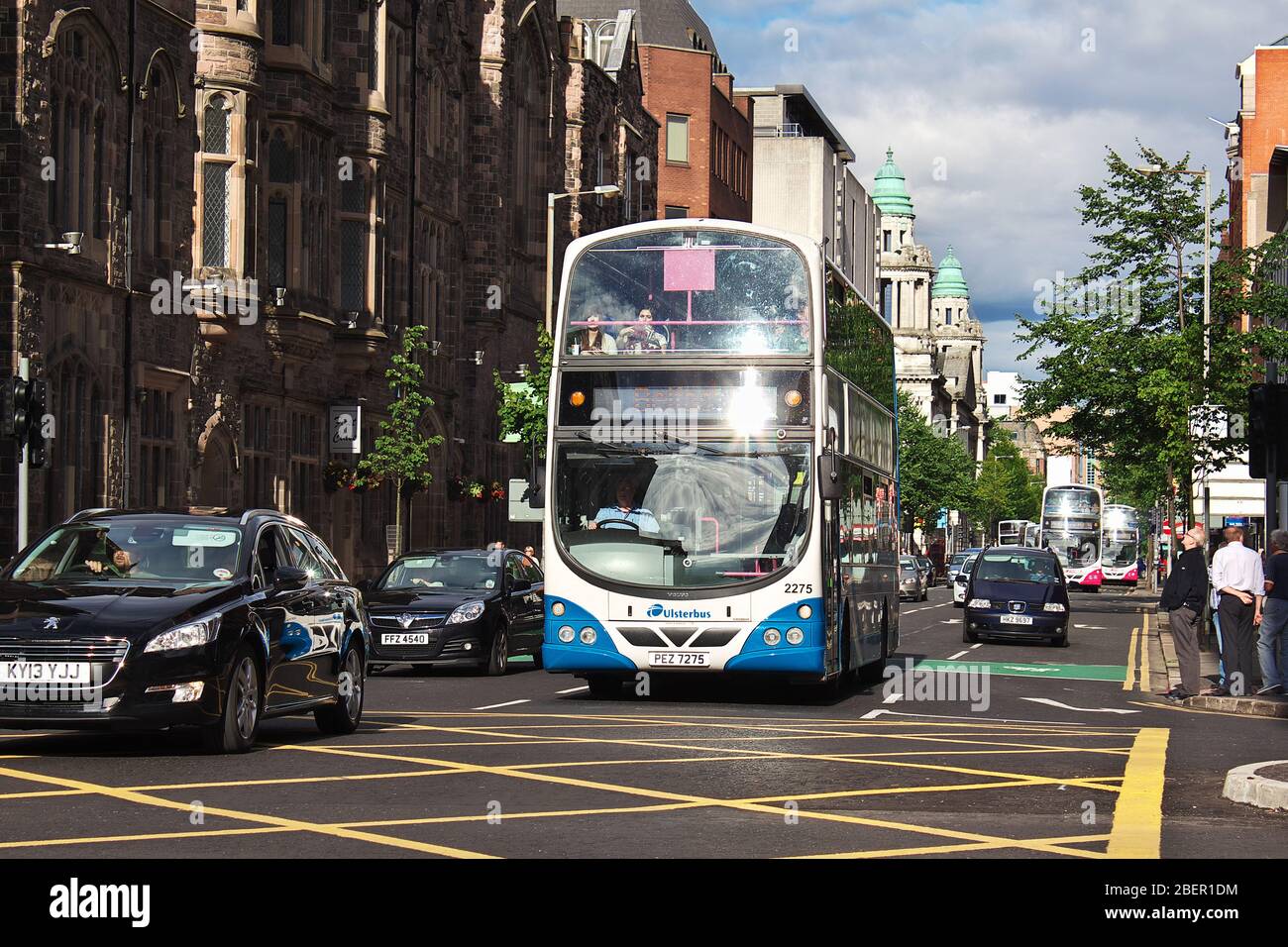 The double decker bus, Belfast, Northern Ireland, UK Stock Photo Alamy
