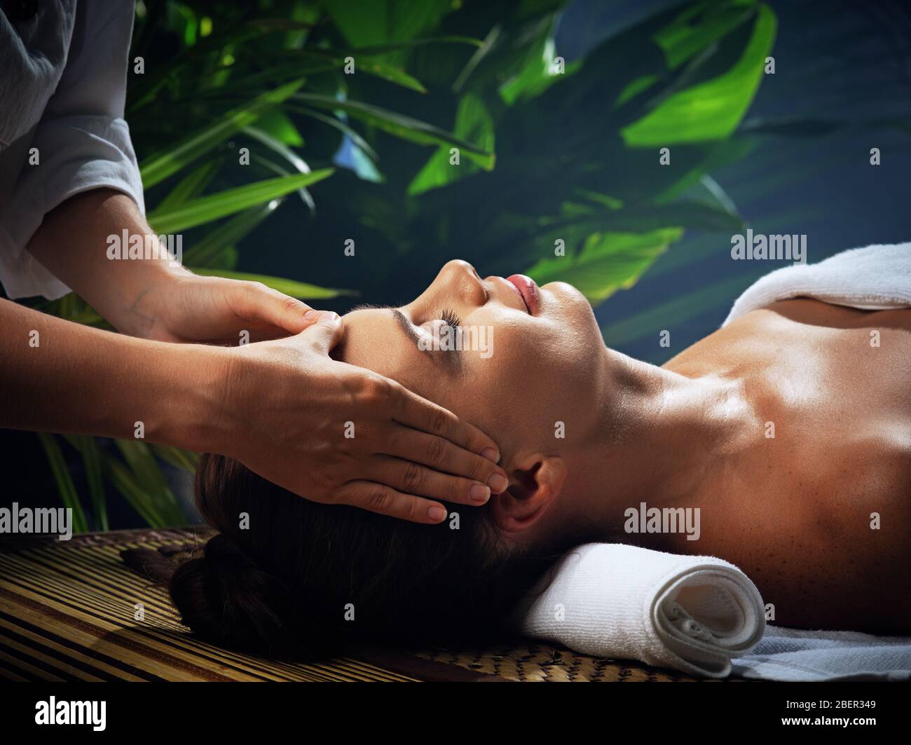face massage Stock Photo