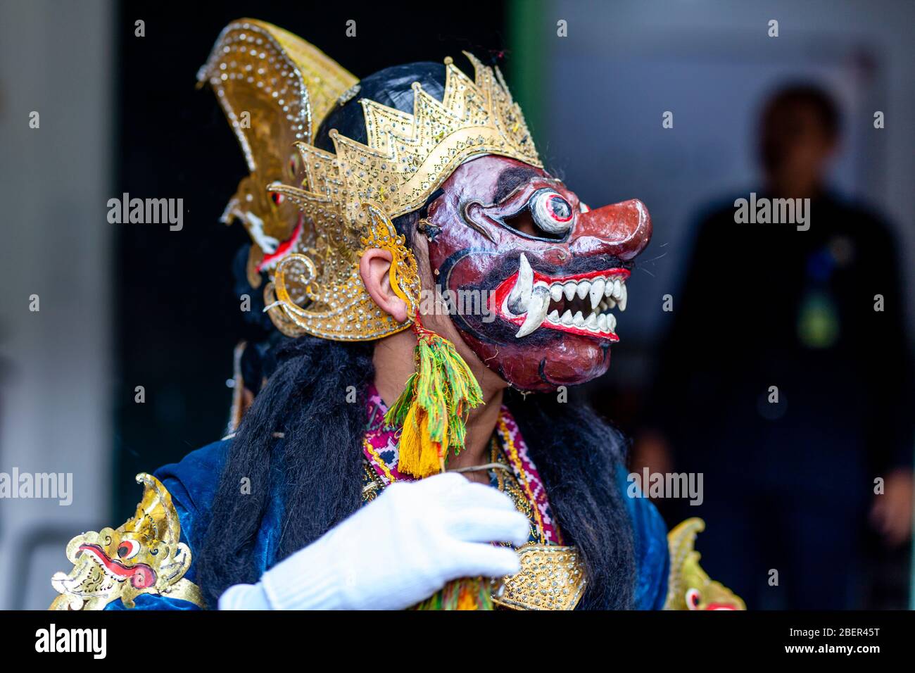 A Traditional Javanese Dance Performer At The Sultan’s Palace (The Kraton), Yogyakarta, Java, Indonesia. Stock Photo