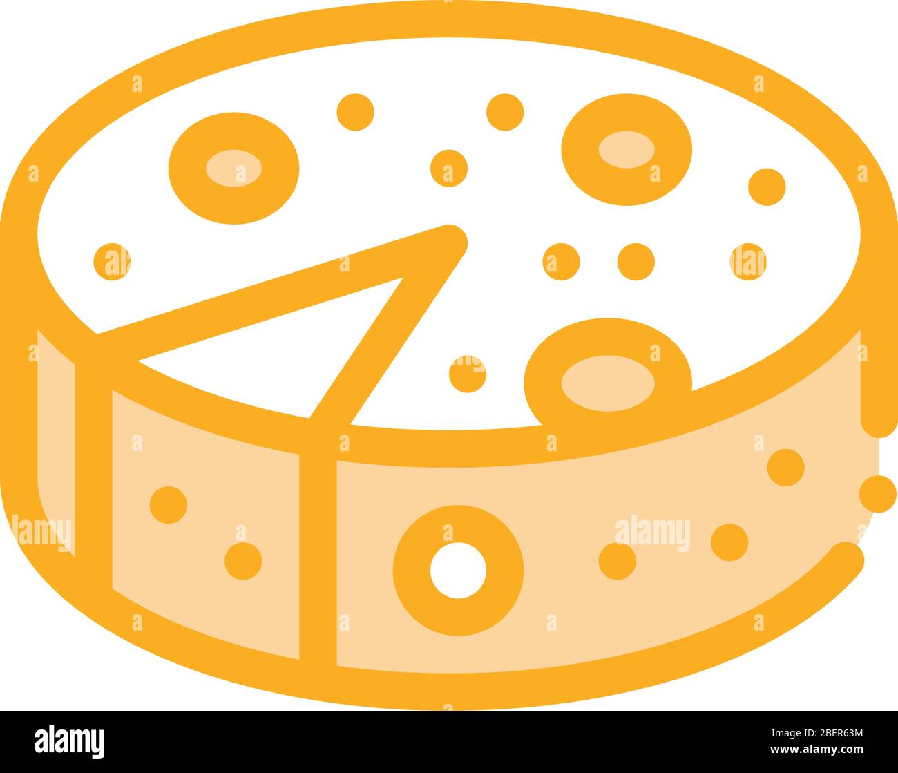 head of cheese icon vector outline illustration Stock Vector Image ...