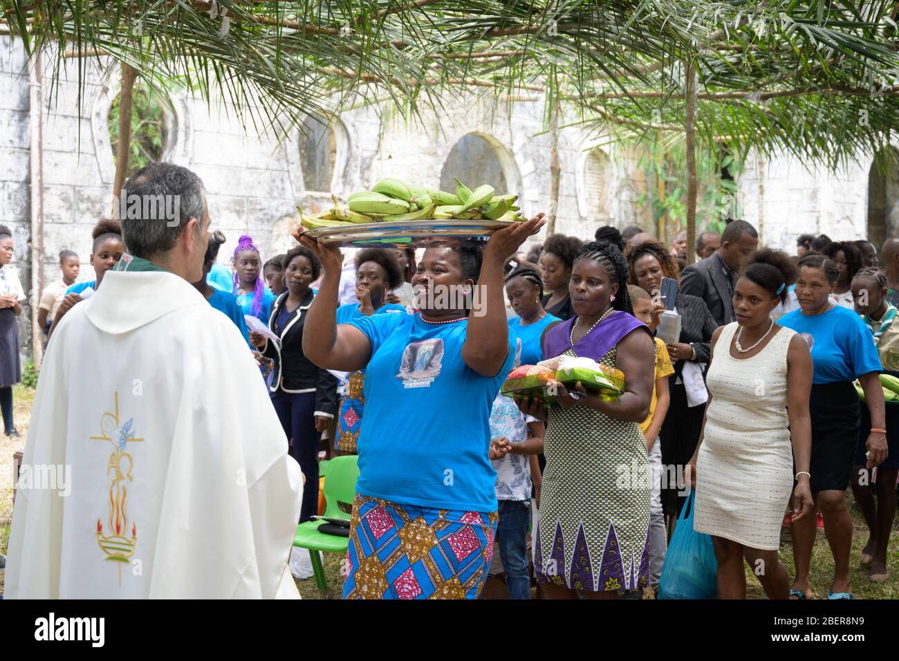 15 February 2020, São Tomé and Príncipe, Sundy: The inhabitants of the