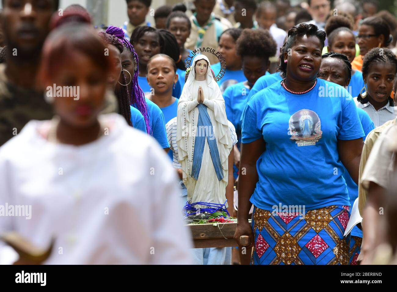 15 February 2020, São Tomé and Príncipe, Sundy: The inhabitants of the