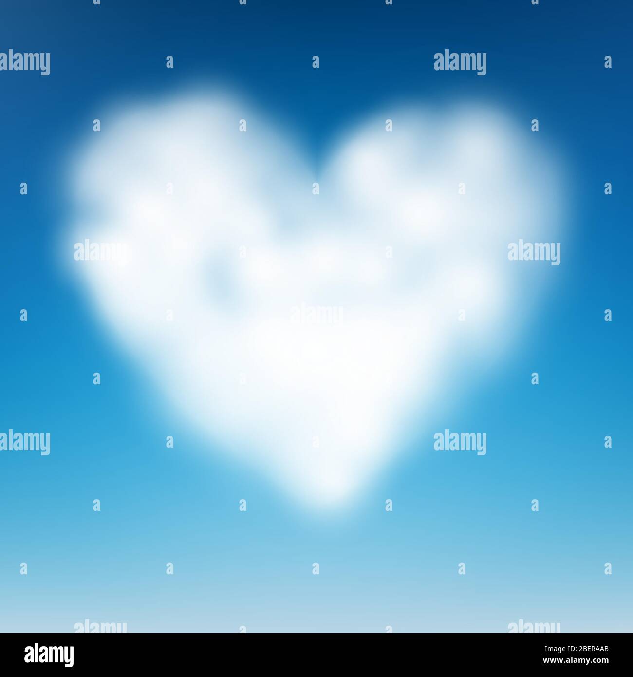 Heart shaped cloud in the blue sky. EPS 10 Stock Vector Image & Art - Alamy