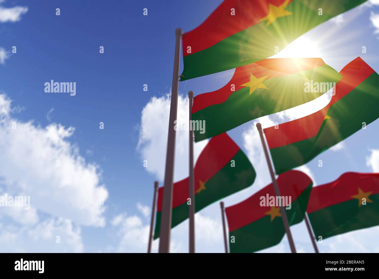 Blue sky background with burkina faso flag hi-res stock photography and ...