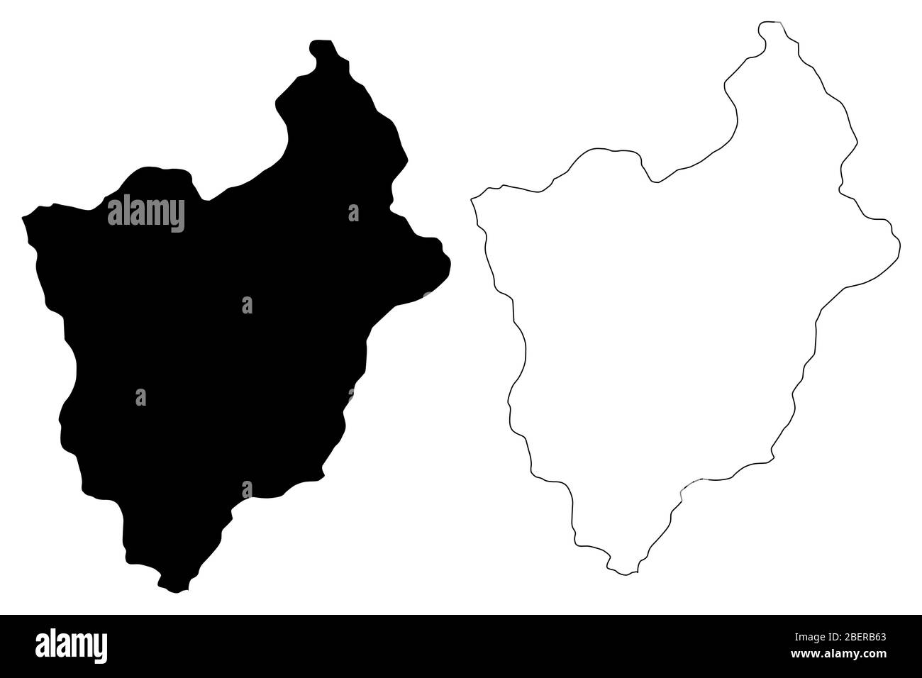 Mongar District (Districts of Bhutan, Kingdom of Bhutan) map vector ...