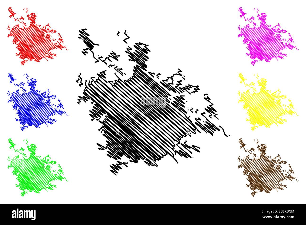 Rome City (Italian Republic, Italy) map vector illustration, scribble ...