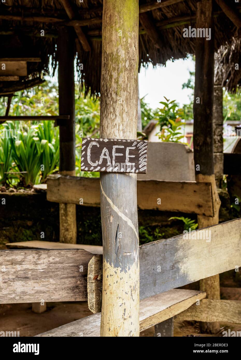 Cafe at La Gran Piedra, Santiago de Cuba Province, Cuba Stock Photo
