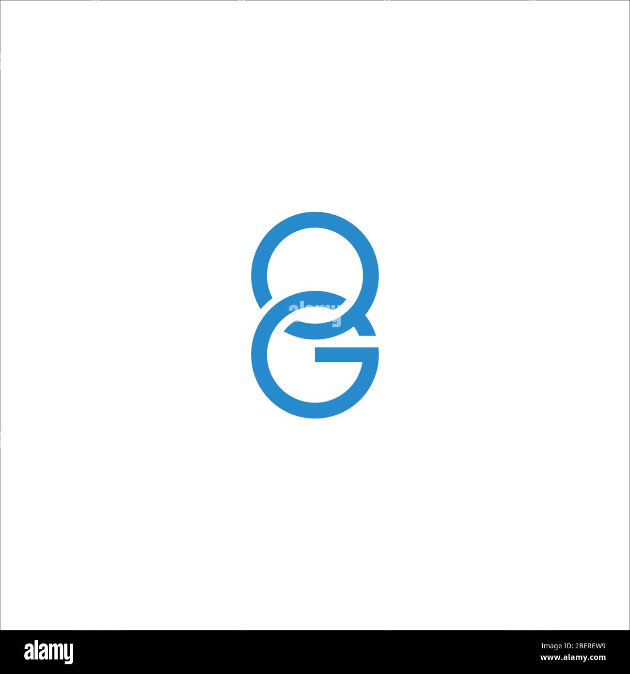 Initial letter qg logo or gq logo vector design template Stock Vector ...