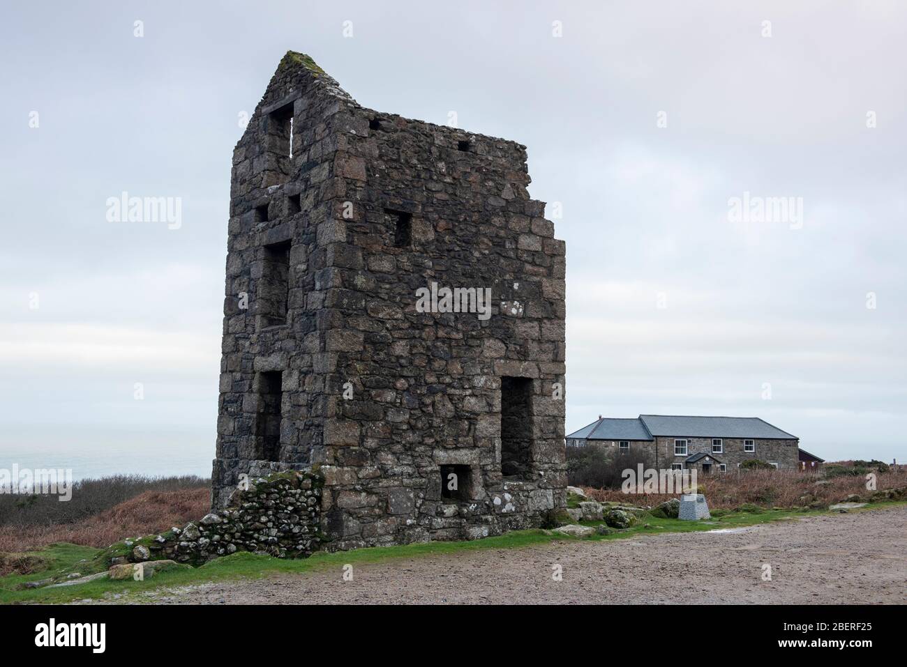 Botallack Mine and Count House Car