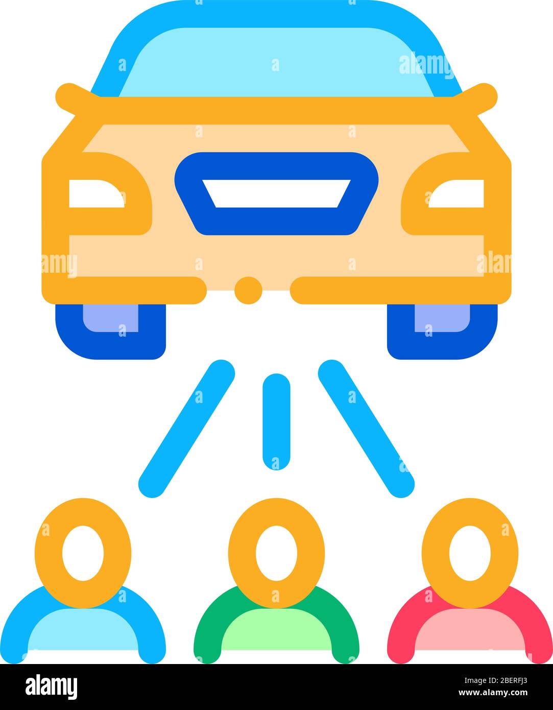 inspection by people icon vector outline illustration Stock Vector ...