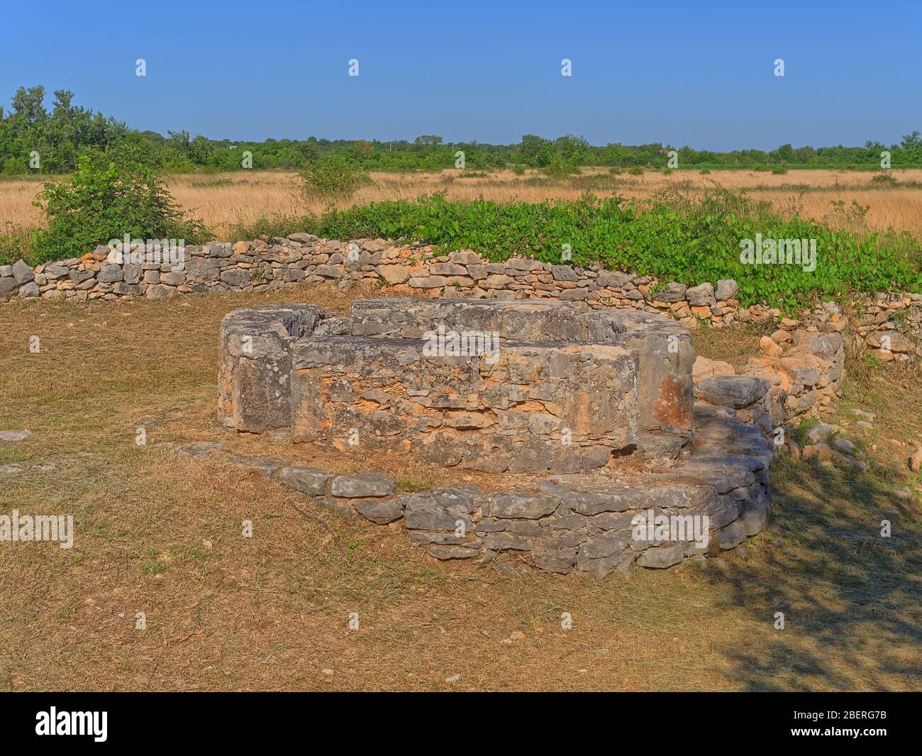 Celtic well in Dalmatian hinterland Stock Photo