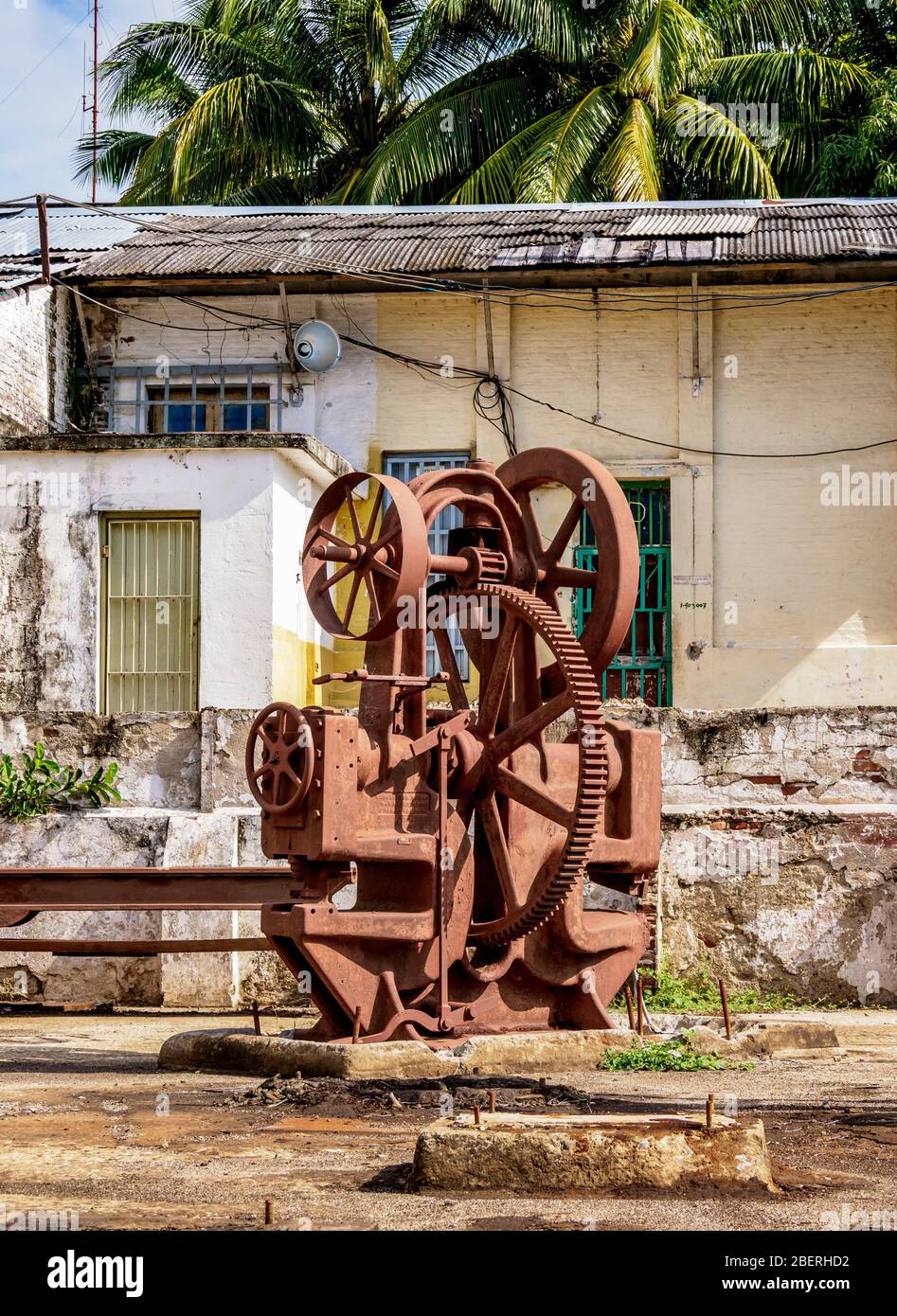 FNTA Sugar Mill Valley Museum, detailed view, Valle de los Ingenios, Sancti Spiritus Province, Cuba Stock Photo